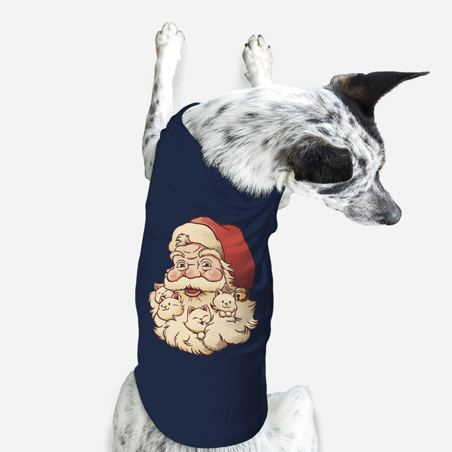 Santa Beard Full Of Cats-Dog-Basic-Pet Tank-tobefonseca