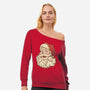 Santa Beard Full Of Cats-Womens-Off Shoulder-Sweatshirt-tobefonseca