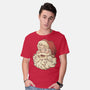 Santa Beard Full Of Cats-Mens-Basic-Tee-tobefonseca