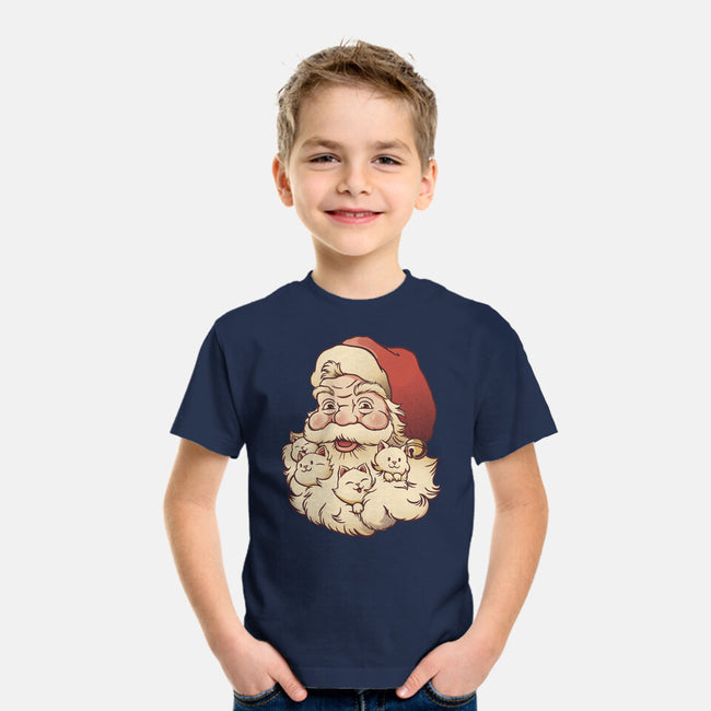 Santa Beard Full Of Cats-Youth-Basic-Tee-tobefonseca