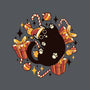 Xmas Kawaii Black Kitten-None-Outdoor-Rug-tobefonseca