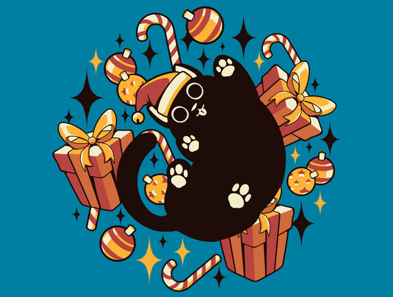 Xmas Kawaii Black Kitten