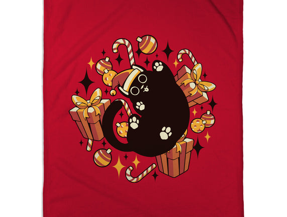 Xmas Kawaii Black Kitten