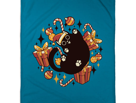 Xmas Kawaii Black Kitten