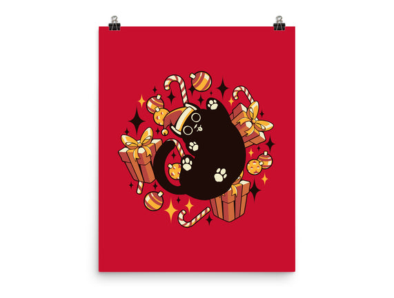 Xmas Kawaii Black Kitten