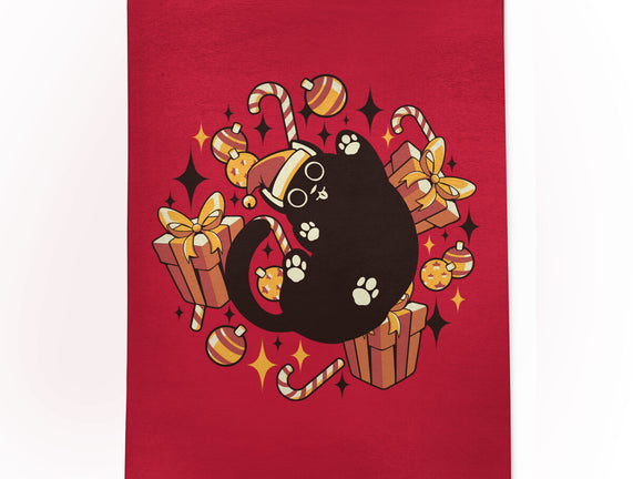 Xmas Kawaii Black Kitten