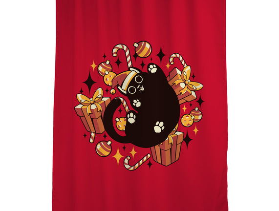 Xmas Kawaii Black Kitten