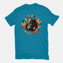 Xmas Kawaii Black Kitten-Womens-Fitted-Tee-tobefonseca