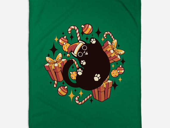 Xmas Kawaii Black Kitten