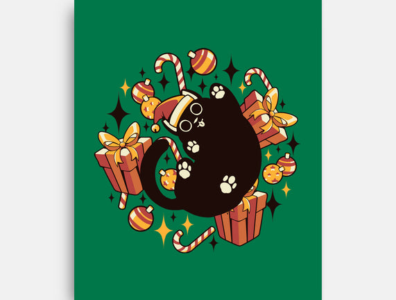 Xmas Kawaii Black Kitten