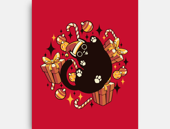 Xmas Kawaii Black Kitten