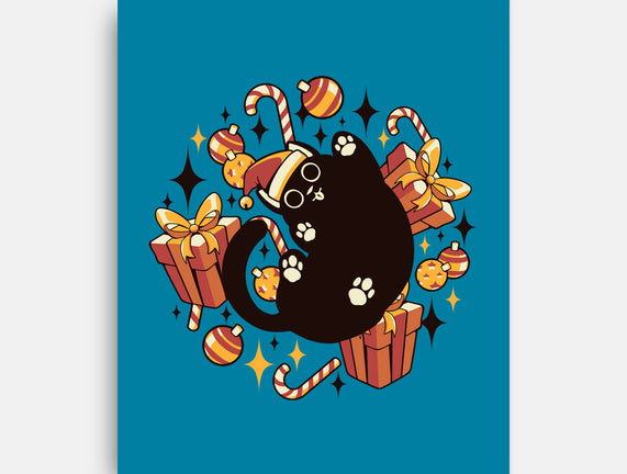 Xmas Kawaii Black Kitten