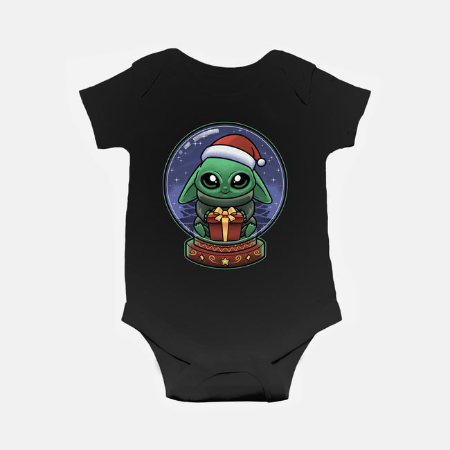 Snow Globe Green Toddler-Baby-Basic-Onesie-Astrobot Invention