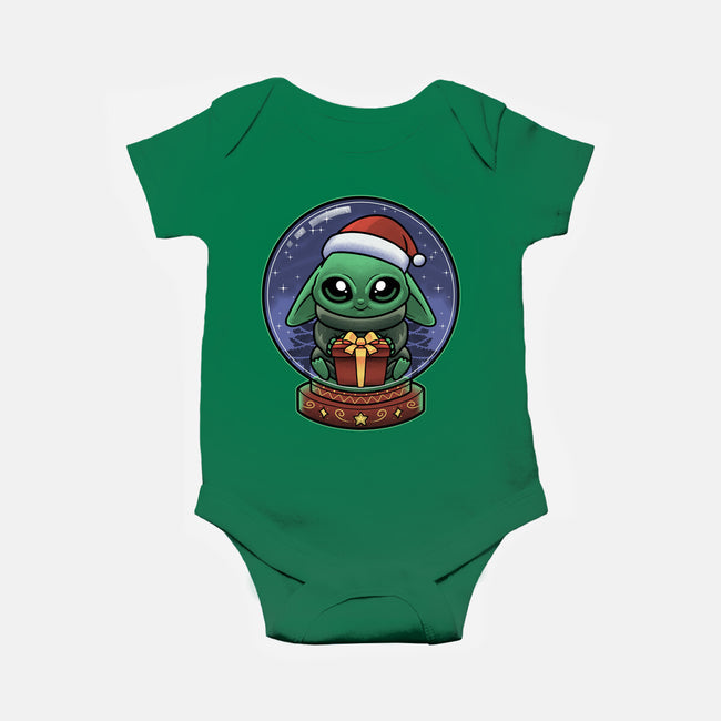 Snow Globe Green Toddler-Baby-Basic-Onesie-Astrobot Invention