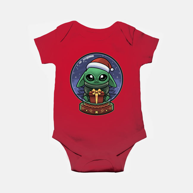 Snow Globe Green Toddler-Baby-Basic-Onesie-Astrobot Invention