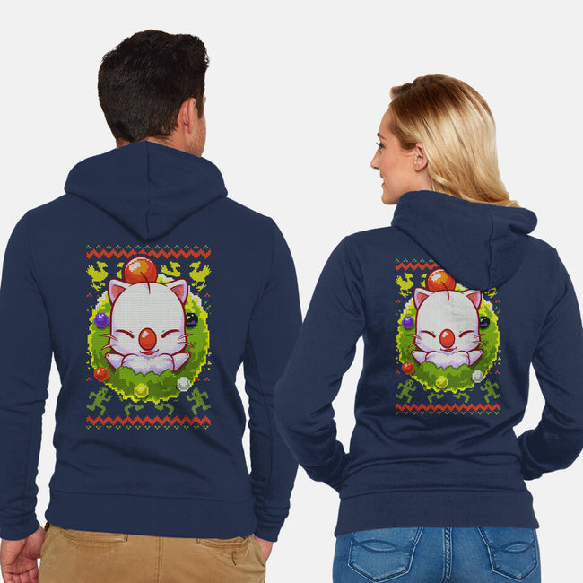 Kupo Christmas-Unisex-Zip-Up-Sweatshirt-BlancaVidal