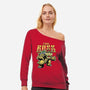 Final Boss-Womens-Off Shoulder-Sweatshirt-Astrobot Invention