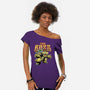 Final Boss-Womens-Off Shoulder-Tee-Astrobot Invention