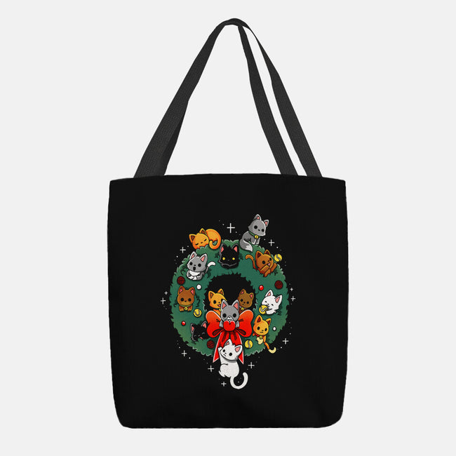 Kittens Wreath-None-Basic Tote-Bag-Vallina84