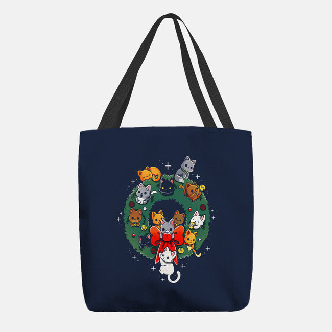 Kittens Wreath-None-Basic Tote-Bag-Vallina84