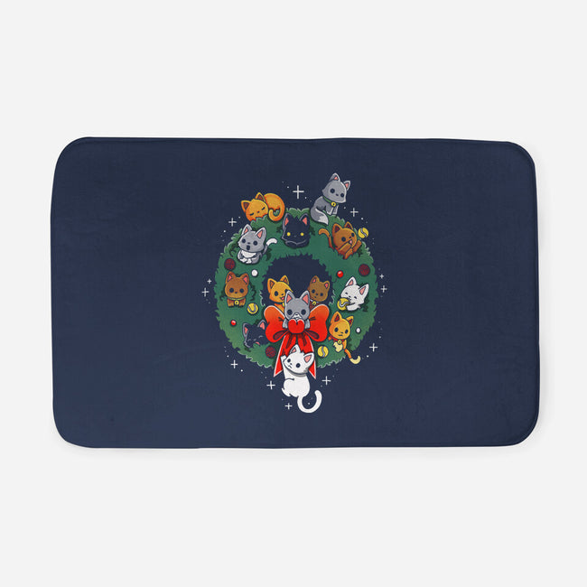 Kittens Wreath-None-Memory Foam-Bath Mat-Vallina84