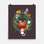 Kittens Wreath-None-Matte-Poster-Vallina84