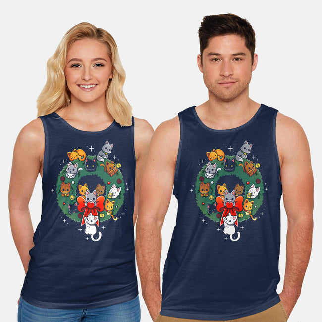 Kittens Wreath-Unisex-Basic-Tank-Vallina84