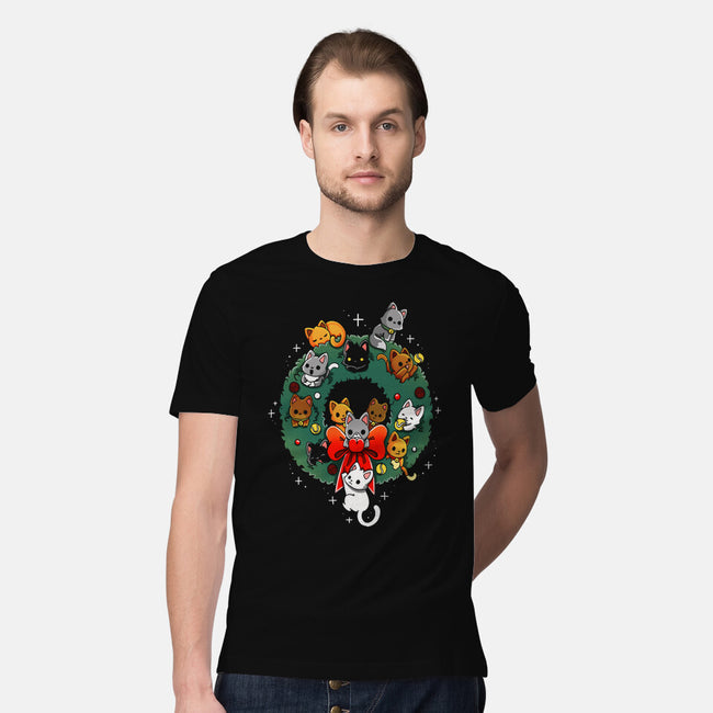 Kittens Wreath-Mens-Premium-Tee-Vallina84