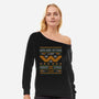 Happy Alien Xmas-Womens-Off Shoulder-Sweatshirt-Getsousa!