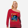 Terrifying Christmas Tales-Womens-Off Shoulder-Sweatshirt-daobiwan