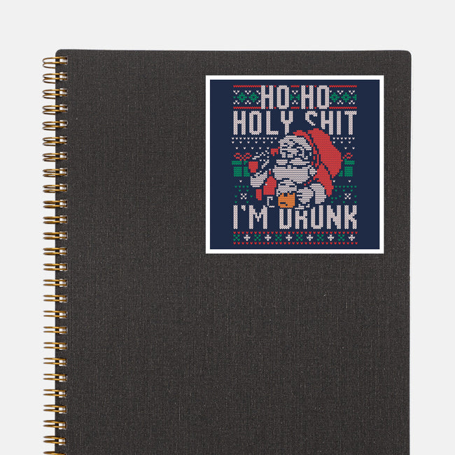 Ho Ho Holy Shit I'm Drunk-None-Glossy-Sticker-eduely