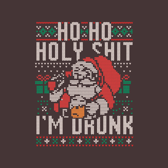 Ho Ho Holy Shit I'm Drunk-None-Removable Cover-Throw Pillow-eduely