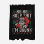 Ho Ho Holy Shit I'm Drunk-None-Polyester-Shower Curtain-eduely