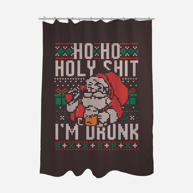 Ho Ho Holy Shit I'm Drunk-None-Polyester-Shower Curtain-eduely