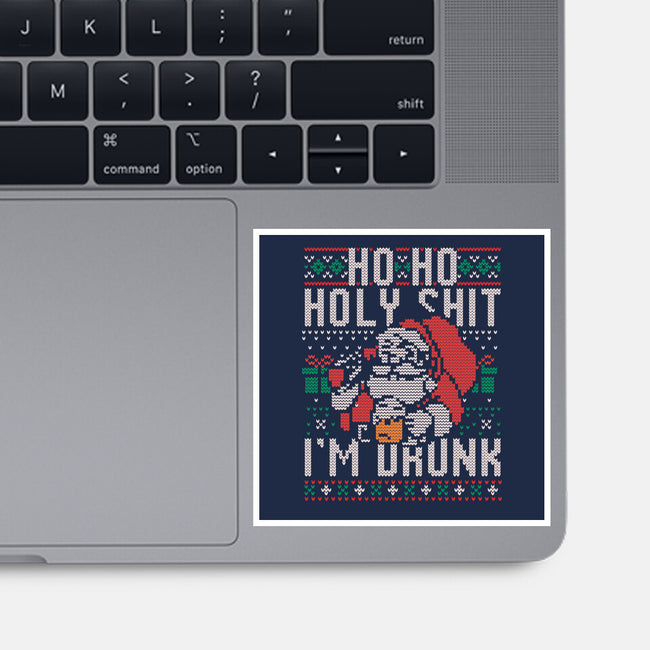 Ho Ho Holy Shit I'm Drunk-None-Glossy-Sticker-eduely