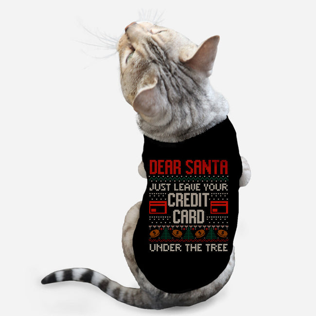 Just Leave Your Credit Card-Cat-Basic-Pet Tank-eduely