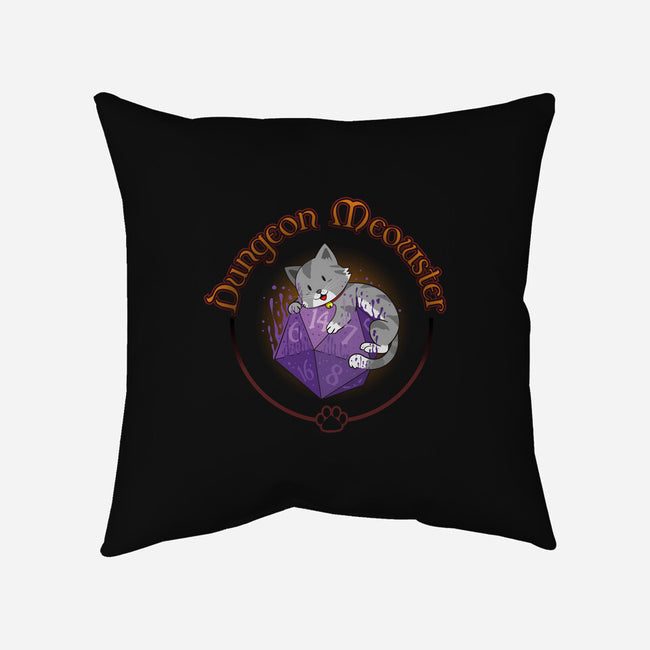 Dungeon Meowster-None-Removable Cover-Throw Pillow-Kladenko