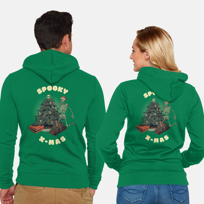 Spooky Xmas-Unisex-Zip-Up-Sweatshirt-Claudia