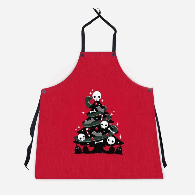 Creepy Christmas Tree-Unisex-Kitchen-Apron-Vallina84