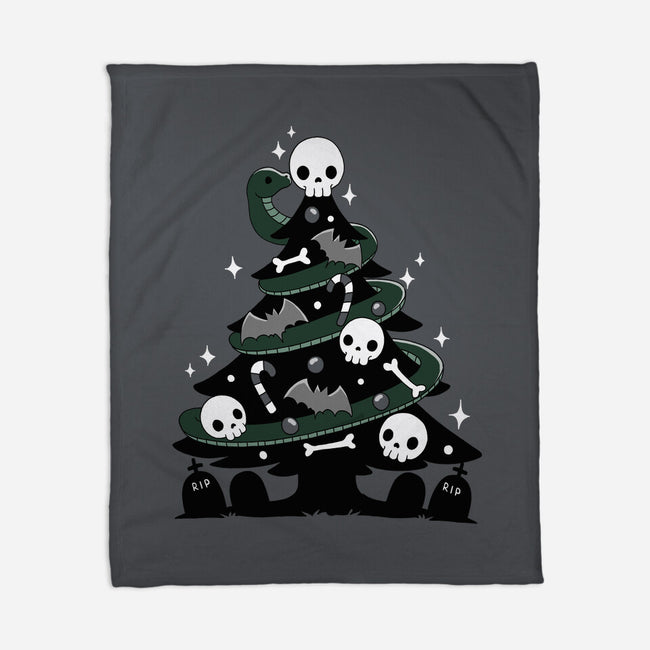 Creepy Christmas Tree-None-Fleece-Blanket-Vallina84