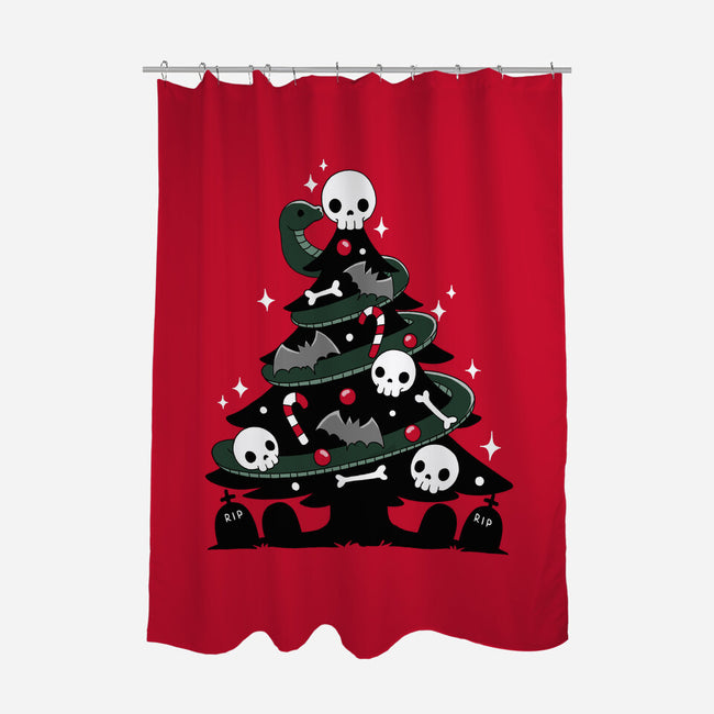 Creepy Christmas Tree-None-Polyester-Shower Curtain-Vallina84