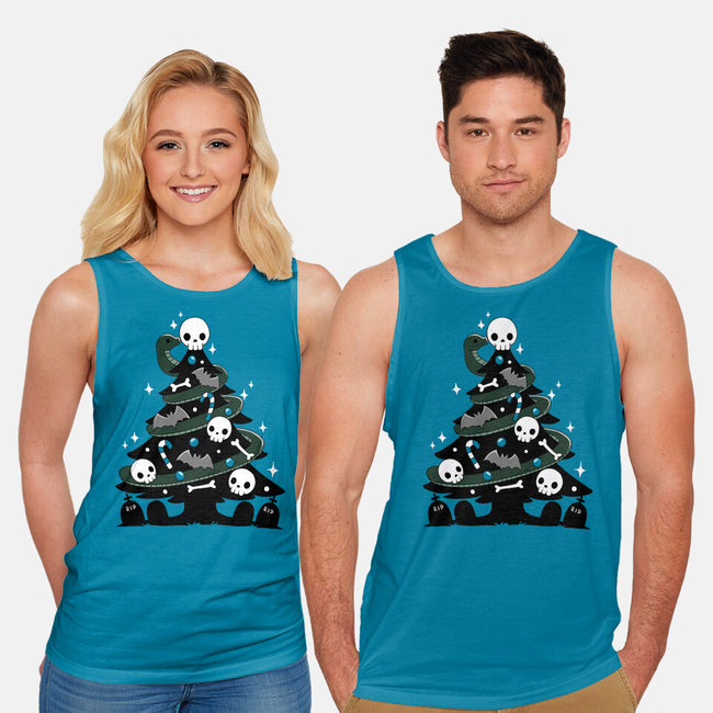 Creepy Christmas Tree-Unisex-Basic-Tank-Vallina84