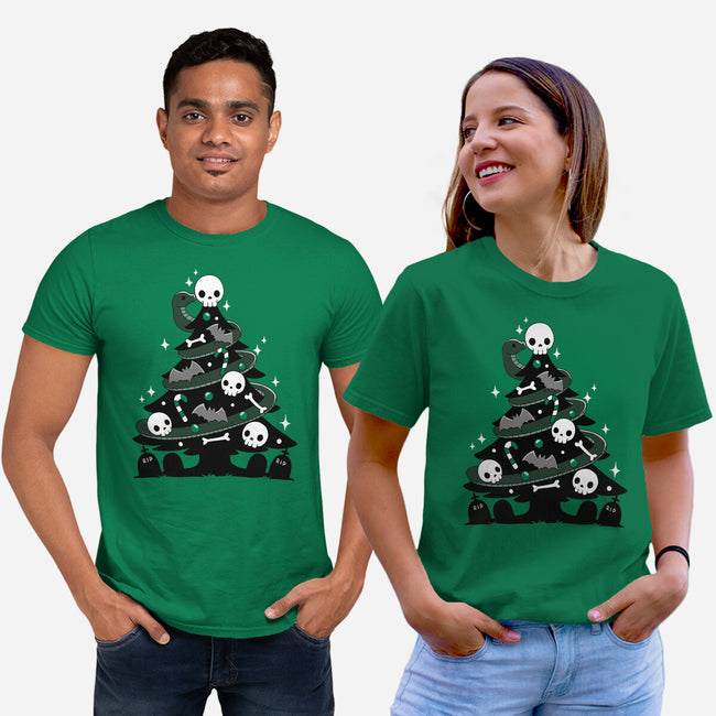 Creepy Christmas Tree-Unisex-Basic-Tee-Vallina84