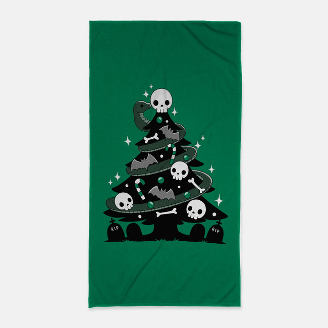 Creepy Christmas Tree-None-Beach-Towel-Vallina84