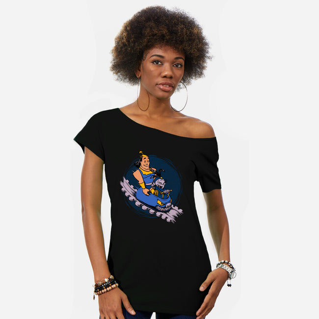 Emperor New Rollercoaster-Womens-Off Shoulder-Tee-Studio Mootant