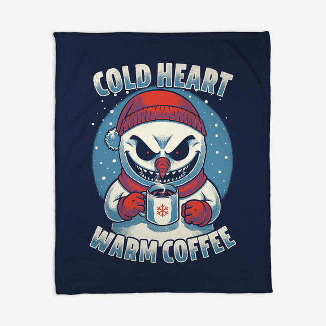 Snowman Evil Coffee-None-Fleece-Blanket-Studio Mootant