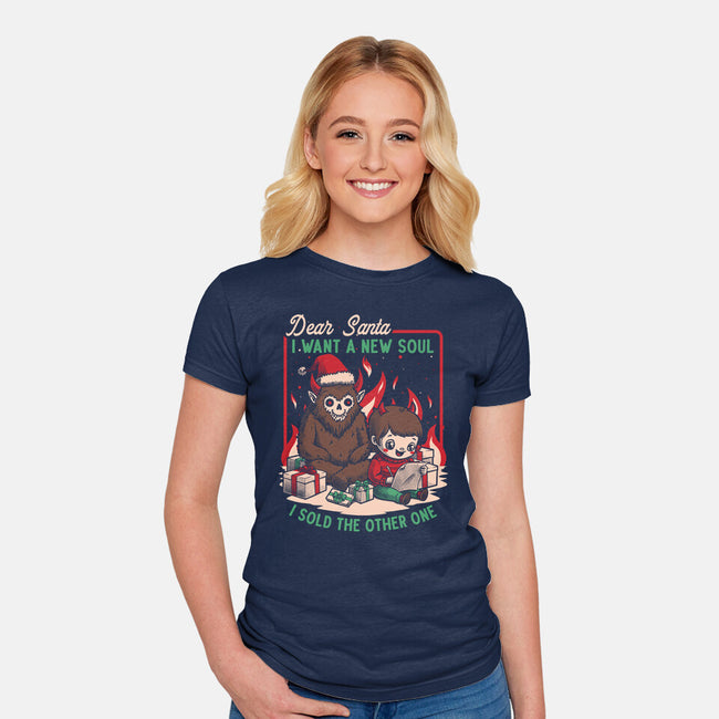 Christmas Demon Pact-Womens-Fitted-Tee-Studio Mootant