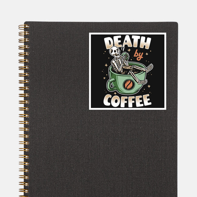 Death By Coffee-None-Glossy-Sticker-Olipop