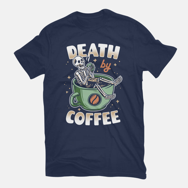 Death By Coffee-Womens-Fitted-Tee-Olipop