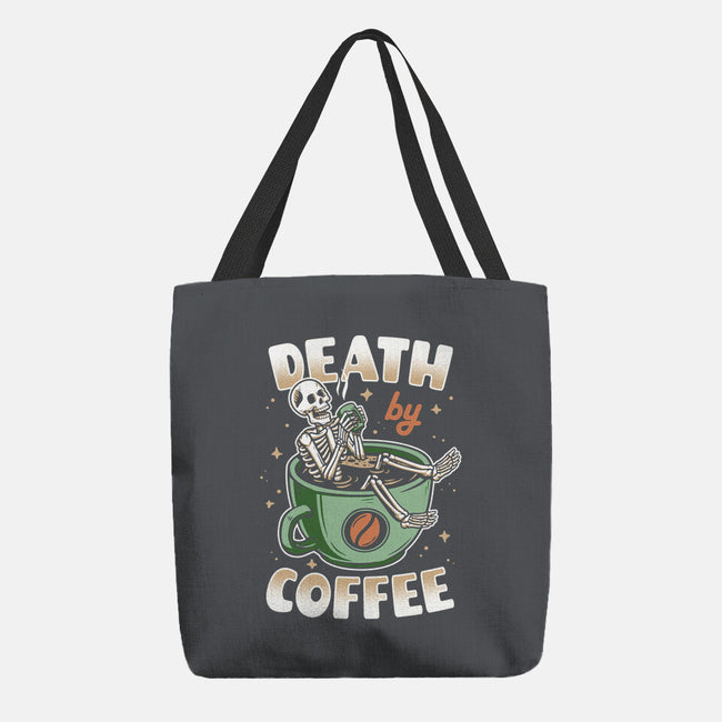 Death By Coffee-None-Basic Tote-Bag-Olipop